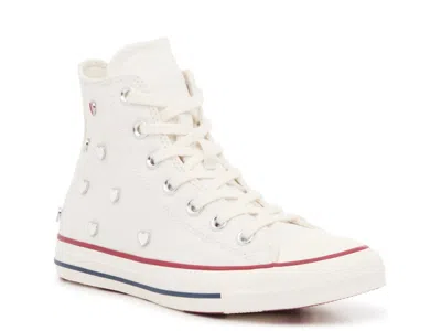Converse Chuck Taylor All Star White Hearts Hightop Sneaker In Neutral