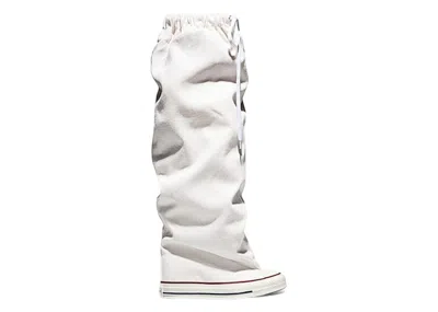 Pre-owned Converse Chuck Taylor All Star Xxxhi Slouch Wedge Vaquera (women's) Sneakers In White/black/egret In Multi