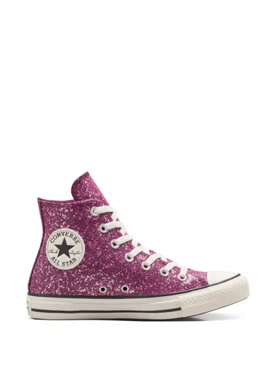 Converse Chuck Taylor Glitter Sneakers In Purple