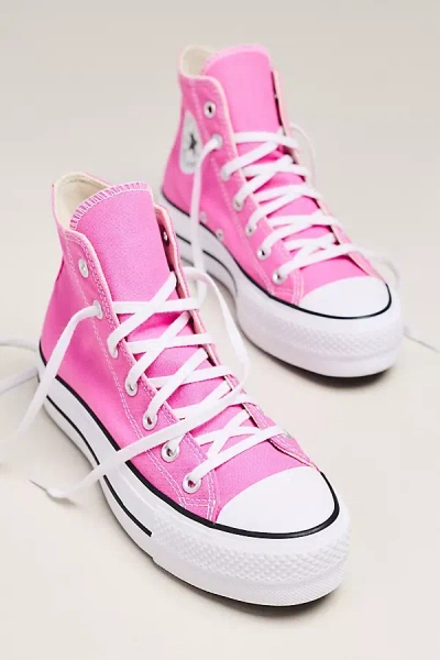 Converse Chuck Taylor Lift Platform Sneakers In Pink