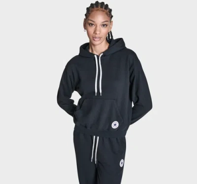 Converse Chuck Taylor Patch Classic Pullover Hoodie In Black