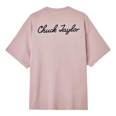 Converse Chuck Taylor Sneaker Patch Crew Neck T-shirt 'pink' In Neutral