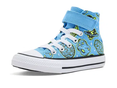Converse Chuck Taylor(r) All Star(r) Easy-on Planets (little Kid) Kid's Shoes Light Blue/neon Mantis/black: 2