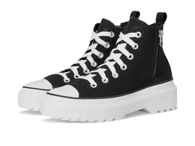 Converse Chuck Taylor(r) All Star(r) Lugged Lift Platform Canvas (big Kid) Boys Shoes Black/black/white : 6 B In Multi