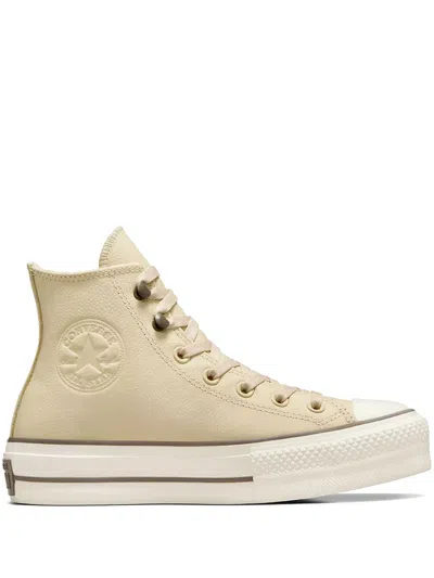 Converse Chuck Tayor All Star Lift Platform Weatherized Leather Sneakers In Neutrals