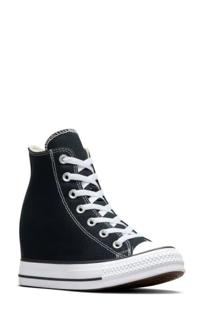 Converse Chuck Taylor® All Star® Wedge Platform High Top Sneaker In Black/red/navy