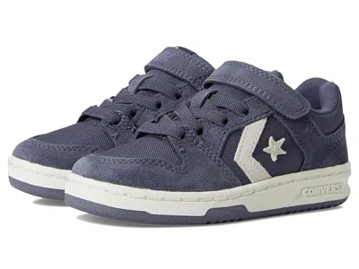 Converse Cl98 Easy-on (little Kid) Kid's Shoes Cold Stare/egret/cold Stare : 12 Little Kid M, Suede In Gray