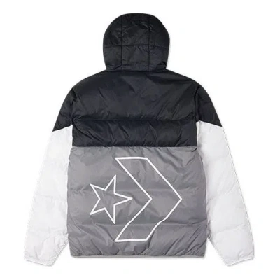 Converse Classic Casual Warm Hooded Down Jacket 'grey' In Multi