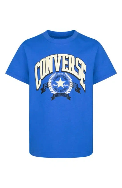 Converse Kids' Club Graphic T-shirt In Blue Slushy