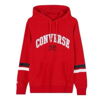 Converse Collegiate Text Pullover Hoodie 'red'