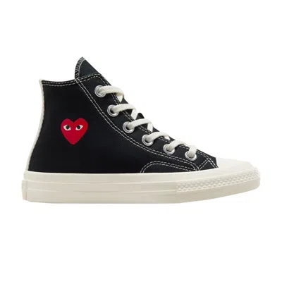Pre-owned Converse Comme Des Garçons Play X Chuck 70 High Ps 'single Heart - Black' | Kid's Size 13