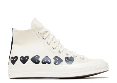 Converse Comme Des Garçons Play X  Chuck 70 High 'multi Heart - Milk Black' In White