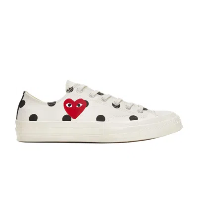 Pre-owned Converse Comme Des Garçons X Chuck Taylor All Star 70 Low 'polka Dot' | White | Men's Size 3