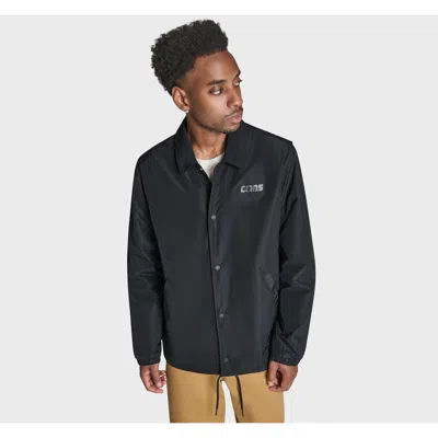 Converse Cons Andover Skate Button Up Jacket In Black