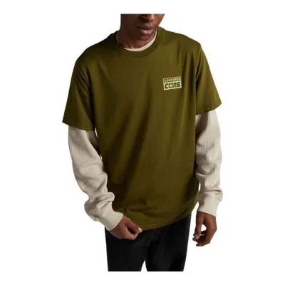 Converse Cons Graphic T-shirt 'cargo Khaki' In Green