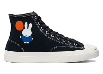 Pre-owned Converse Cons Jack Purcell Pro Mid Pop Trading Company Miffy Sneakers In Black/egret