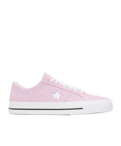 Converse Pink Cons One Star Pro Sneakers In Stardust Lilac/white