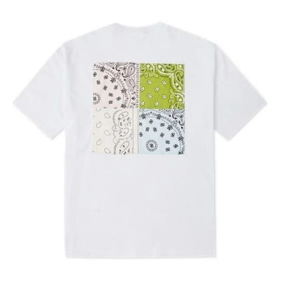 Converse Contrasting Colors Cashew Loose Round Neck Short Sleeve Couple Style White