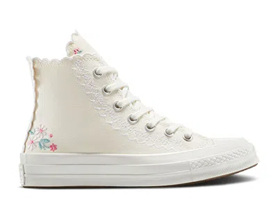 Converse Chuck 70 High 'embroidered Flowers' In White