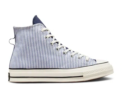 Converse Chuck 70 High 'washed Indigo Hickory Stripes' In Blue