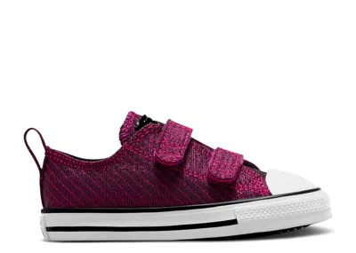 Converse Babies'   Chuck Taylor All Star Easy On Low Td 'sparkle - Prime Pink' In Purple