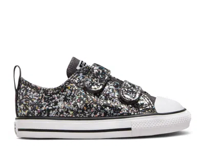 Converse Babies'   Chuck Taylor All Star Easyon Low Td 'glitter - Dark Matter' In Black