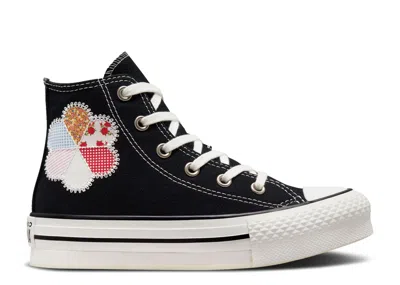 Converse Chuck Taylor All Star Eva Lift Platform High Ps 'crafted Patchwork' In Black