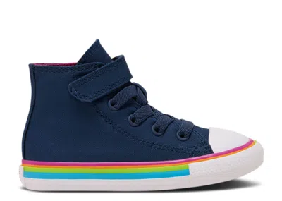 Converse Babies'   Chuck Taylor All Star High Easy-on Td 'colorful Mid Stripes' In Blue