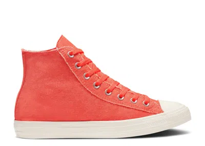 Converse Chuck Taylor All Star High 'washed Out - Red' In Orange