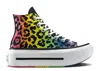 Converse Chuck Taylor Rainbow Platform Sneakers In Multi