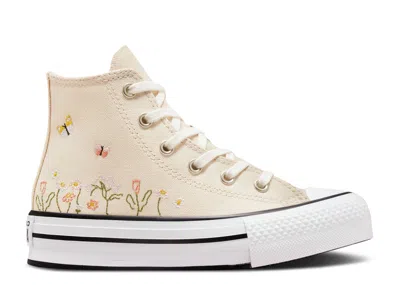 Converse Chuck Taylor All Star Lift Platform High Ps 'floral Embroidery - Natural Ivory' In White