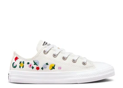 Converse Chuck Taylor All Star Low Ps 'floral Embroidery' In White