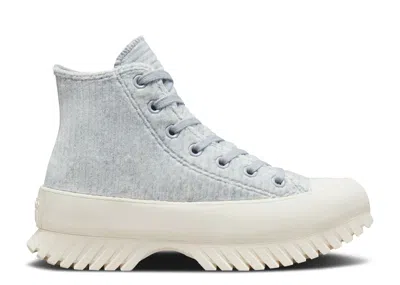Converse Chuck Taylor All Star Lugged 2.0 High 'striped Knit - Gravel' In Blue
