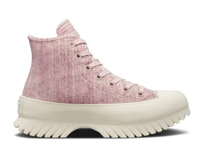 Converse Chuck Taylor All Star Lugged 2.0 High 'striped Knit - Stone Mauve' In Pink