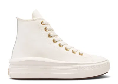 Converse Chuck Taylor All Star Move Platform High Gs 'tonal Canvas - Egret Metallic Light G In White