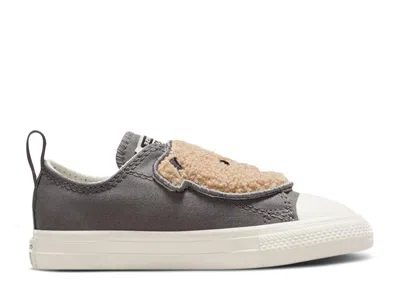 Converse Babies'   Chuck Taylor All Star One Strap Easyon Low Td 'sherpa Bear - Sharkskin' In Gray