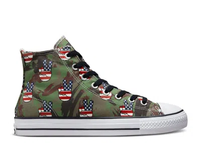 Converse Chuck Taylor All Star Pro High 'camo Peace' In Green