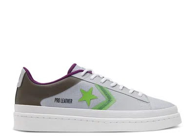 Converse Pro Leather Low 'miami Vibez - Gravel Bold Wasabi' In Gray