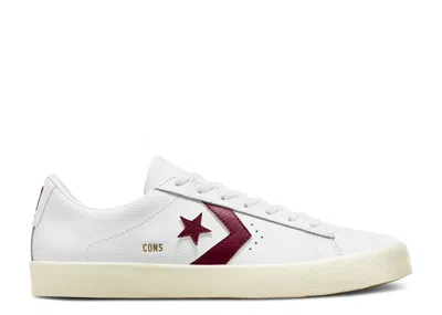 Converse Pro Leather Vulc Pro 'white Deep Bordeaux'