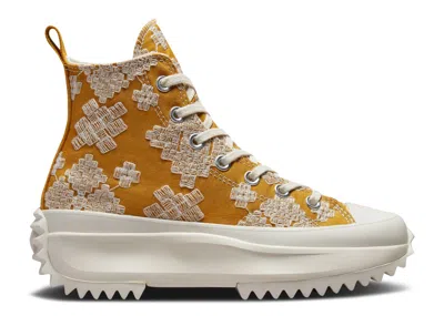 Converse Run Star Hike Platform High 'tonal Embroidery' In Brown