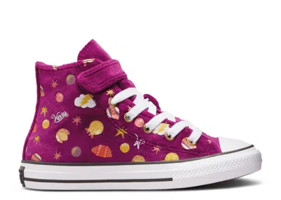 Converse Willy Wonka X Chuck Taylor All Star Easy On High Ps 'all-over Candy Print' In Purple
