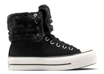 Converse Wmns All Star Fold Over Lift Hi 'black'