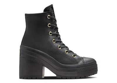 Converse Wmns Chuck 70 De Luxe Heel Platform High 'black Light Gold'