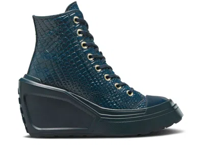 Converse Wmns Chuck 70 De Luxe Wedge Platform High 'into The Void Croc' In Blue