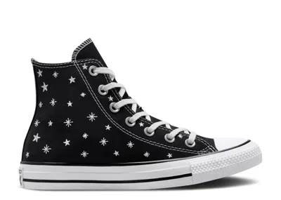 Converse Wmns Chuck Taylor All Star High 'embroidered Stars' In Black