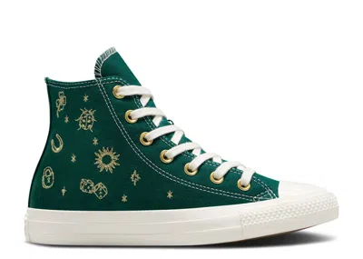 Converse Wmns Chuck Taylor All Star High 'luck Charms - Rubber Plant Gold' In Green