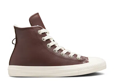 Converse Wmns Chuck Taylor All Star Leather High 'faux Fur Lining - Eternal Earth Brown'