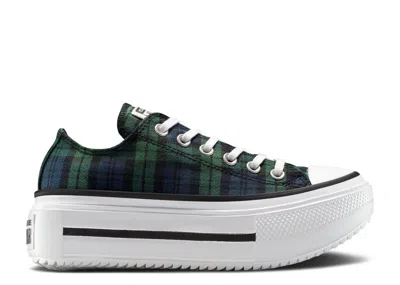 Converse Wmns Chuck Taylor All Star Lift Double Stack Platform Low 'plaid' In Green