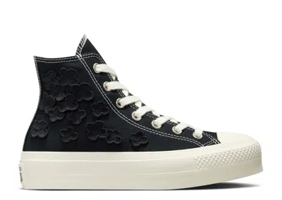 Converse Wmns Chuck Taylor All Star Lift High '3d Flowers' In Black