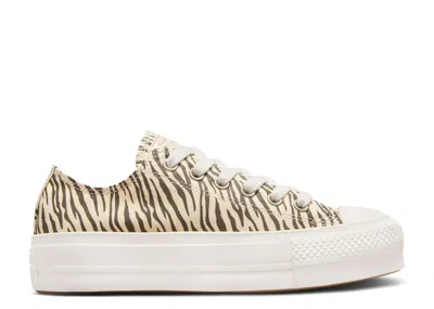 Converse Wmns Chuck Taylor All Star Lift Low 'zebra Print' In White